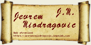 Jevrem Miodragović vizit kartica